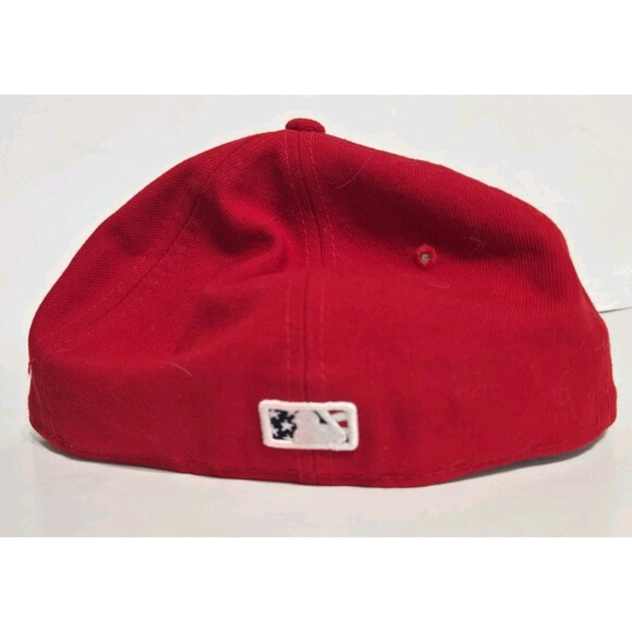 Boston Red Sox B Logo American Flag Hat On-Field Cool Base Fitted 7 1/4 Made USA - Picture 4 of 6